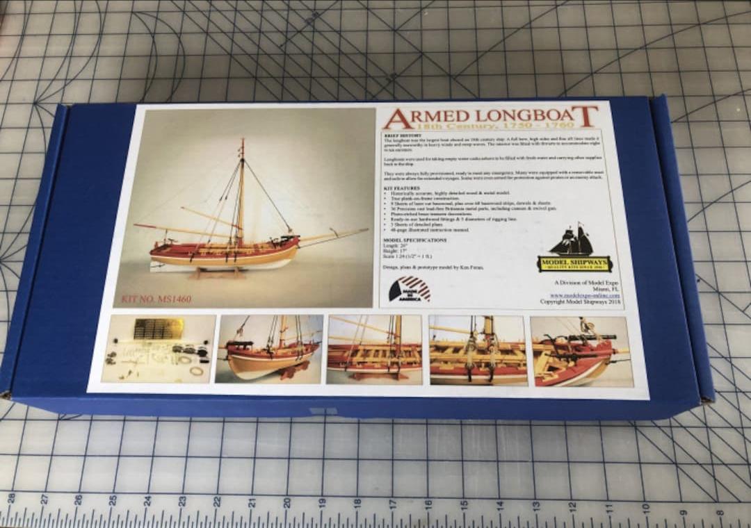 Model Shipways Armed Longboat 124 1460 Everest Model